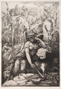Melancholie od Nicolas François Chifflart