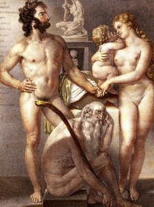Anatomie člověka - 3 věky 1884 od Nicolas Henri (after) Jacob
