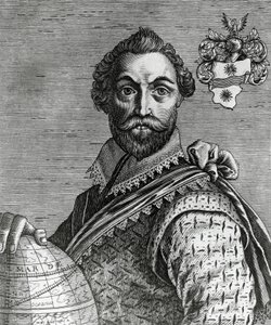 Portrét Francise Drakea (1540-1596) od Nicolas II de Larmessin