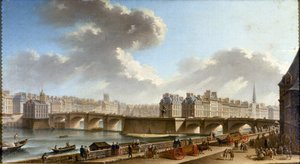 Pont-Neuf a město, při pohledu z Quai de Conti, 1772.