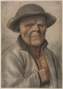 Portrét starého muže, 1600s. od Nicolas Lagneau
