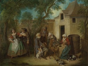 Čtyři věky člověka: stáří, asi 1735 od Nicolas Lancret