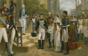 Napoleon přijímá královnu Luisu Pruskou v Tilsitu, 6. července 1807