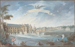 Pohled a výhled na zámek Chenonceaux