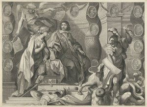 Propagační tisk Aegidius Le Maistre (1663), horní část od Nicolas Pitau (I)