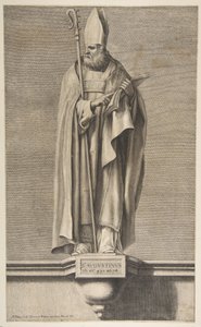 Svatý Augustin.n.d. od Nicolas Pitau