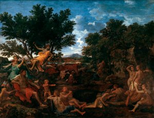 Apollo, milenec Daphne, c1664 od Nicolas Poussin