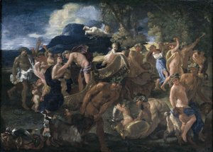 Bakchanálie aneb Bakchus a Ariadna od Nicolas Poussin