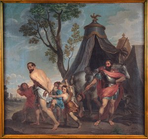Camillus a školník z Falerii od Nicolas Poussin