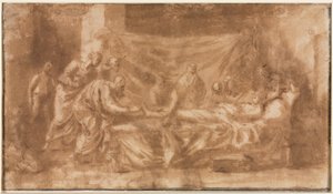 Extrémní pomazání (recto) od Nicolas Poussin