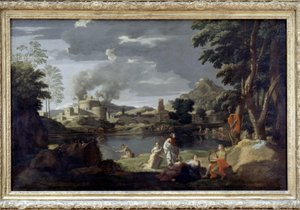 Orfeus a Eurydika od Poussina, muzeum Louvre od Nicolas Poussin