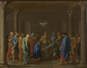 Sedm svátostí: Manželství, cca 1637-1640 od Nicolas Poussin