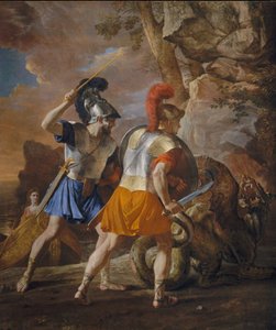 The Companions of Rinaldo, c.1633 (olej na plátně) od Nicolas Poussin