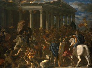 Zničení a pytel jeruzalémského chrámu od Nicolas Poussin