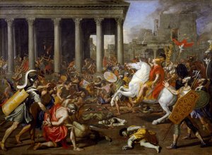 Zničení chrámů v Jeruzalémě Titem od Nicolas Poussin