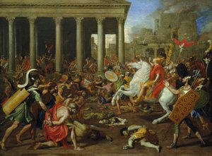 Zničení jeruzalémských chrámů Titem, c.1638/39 od Nicolas Poussin