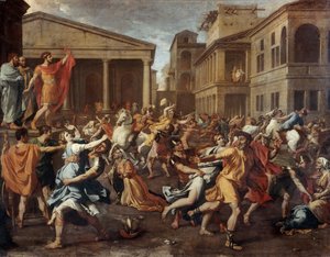 Znásilnění sabinských žen od Nicolas Poussin
