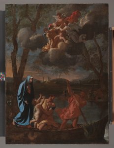 Návrat Svaté Rodiny do Nazareta, kolem roku 1627 (olej na plátně) od Nicolas Poussin