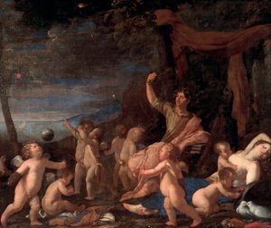 Ovidiův triumf (olej na plátně) od Nicolas Poussin