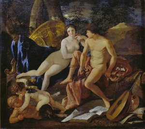 Venuše a Merkur od Nicolas Poussin
