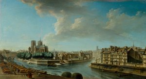 Notre Dame ja Ile Saint-Louisin länsikärki od Nicolas Raguenet
