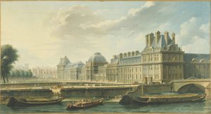 Tuilerijský palác při pohledu z nábřeží Quai d