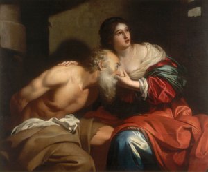 Římská charita, dílo Nicolase Regniera, konzervované v Galleria Estense v Modeně