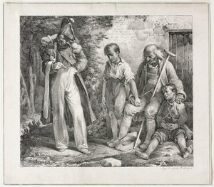 Prosba o almužnu, 1819. od Nicolas Toussaint Charlet