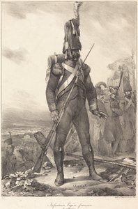 Francouzská lehká pěchota, střelec od Nicolas Toussaint Charlet