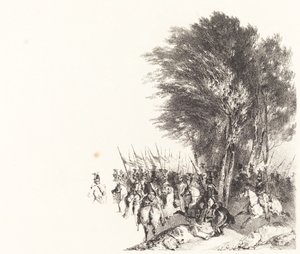Lancerové na březen od Nicolas Toussaint Charlet