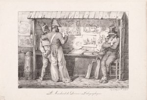 Prodejce litografie od Nicolas Toussaint Charlet