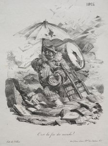 Litografické skici: Je to konec světa! frontispis, 1824. od Nicolas Toussaint Charlet