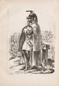 Vojenské kostýmy: Cavalry Man, 1814-1818. od Nicolas Toussaint Charlet