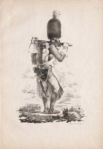 Vojenské kostýmy: Infantry Sapper, 1817-1818. od Nicolas Toussaint Charlet