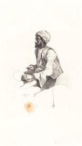 Sedící Turek od Nicolas Toussaint Charlet