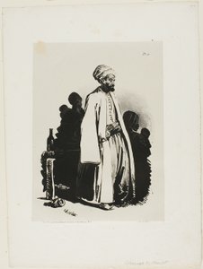 Stojící Turk, talíř jedenáct z Ink Sketches od Charlet od Nicolas Toussaint Charlet