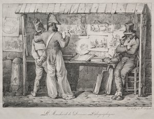 Prodejce litografie od Nicolas Toussaint Charlet