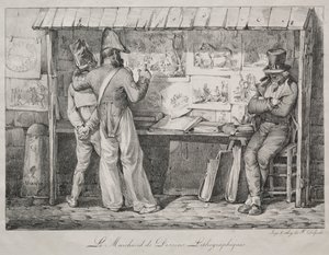 Prodejce litografie. od Nicolas Toussaint Charlet
