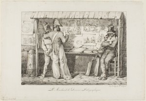 Prodejce litografie od Nicolas Toussaint Charlet
