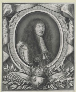 Francouzský král Ludvík XIV (rytina)
