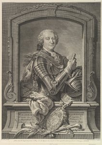 Portrét Maréchala de Lowendal, 18. století.