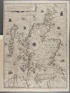 Mapa z Navigace krále Jakuba V., kolem Skotska, Orknejských ostrovů a Hebrid nebo Západních ostrovů: Pod vedením vynikajícího pilota Alexandra Lindsaye
