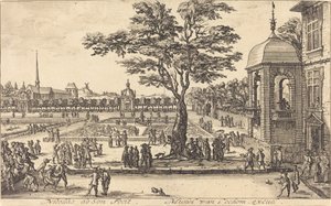 Pohled na zahradu od Nicolas de Son