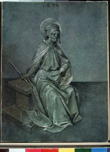 ""Apoštol Simon"" Akvarel a inkoust Nikolaus Alexander Mair von Landshut (1450-1510) 1496 Puškinovo muzeum, Moskva