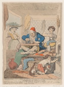 Miseries of Human Life: While Deep in Study and Lost in Thought in the Complicated..., říjen 1807. od Nicolaus Heideloff