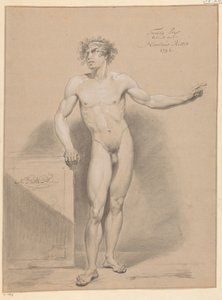 Stojící mužský akt, při pohledu zepředu (2. cena 1796) od Nicolaus Ritter jr.