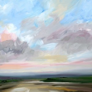 Krajina v odstínu Blush Sky od Nicole Walsh