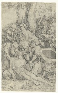 Pohřeb Krista od Nicoletto da Modena (attributed to)