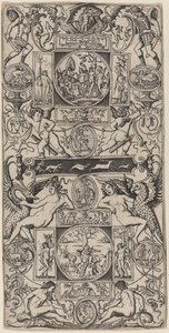 Ornament Panel s Orfeem a soudem Paříže