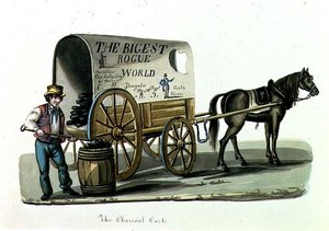 The Charcoal Cart, c.1840-44 (akvarel na papíře) od Nicolino Calyo